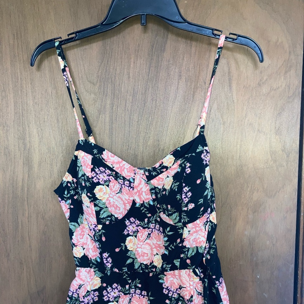 Lily Rose floral print dress lightweight padded bust  boho L juniors - Picture 12 of 17
